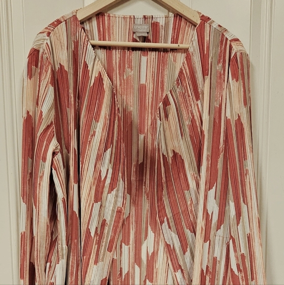 Chico's lightweight pleated Duster Cardigan swim cover size 3 (XL)(16) - Picture 1 of 10